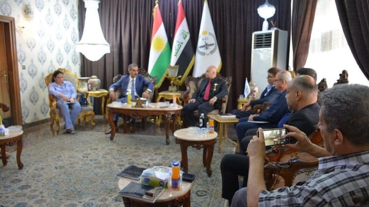وفد من الفرع الخامس للحزب الديمقراطي الكوردستاني في ضيافة ممثلية الديانة الزرادشتية ببغداد