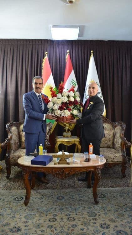وفد من الفرع الخامس للحزب الديمقراطي الكوردستاني في ضيافة ممثلية الديانة الزرادشتية ببغداد