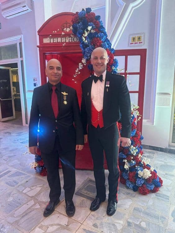 Dr. Haider Asfūr attends the official celebration of the birthday of the King of Great Britain