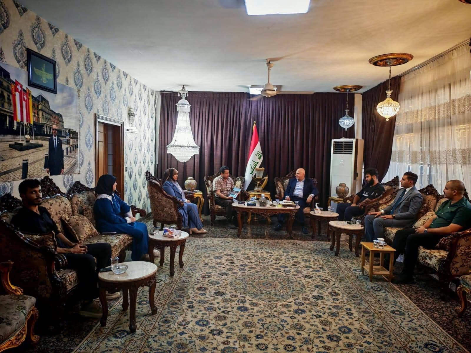 The Zoroastrian Representative Office in Baghdad seeks cultural and knowledge cooperation with a delegation from the Ministry of Youth and Sports and the "Idrak" team